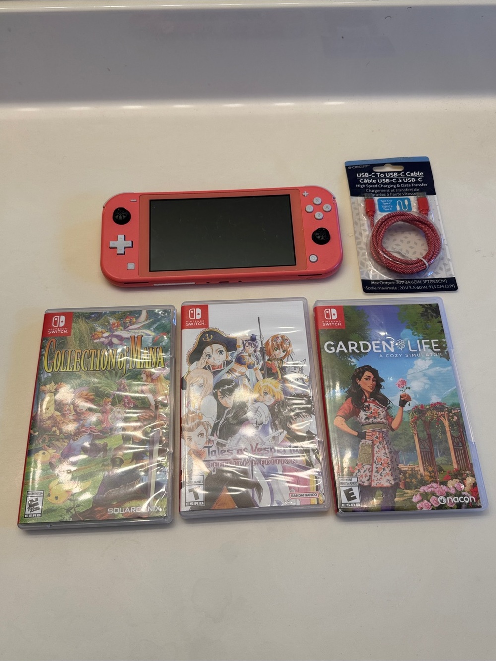 Nintendo Switch Lite 3 Games Micro SD Card Bundle